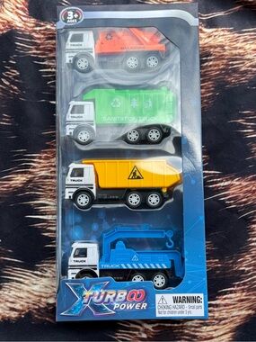 4pk Kids Construction Truck Set - NEW